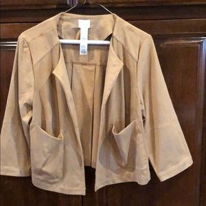 Chico’s faux suede shrug